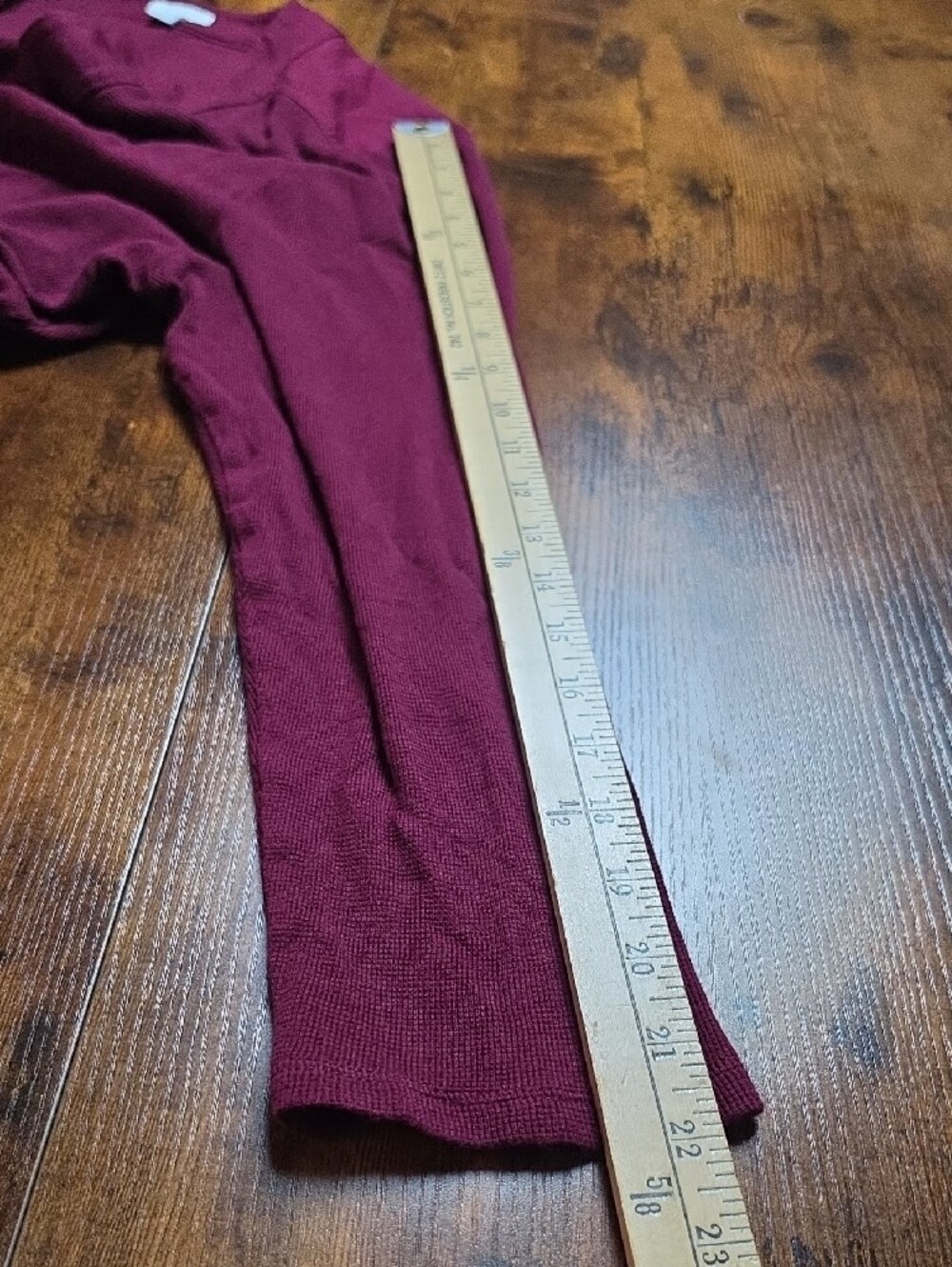 J.JILL | Burgundy Wine Cotton Modal Open Front Pocket Cardigan | 3X - Picture 6 of 7